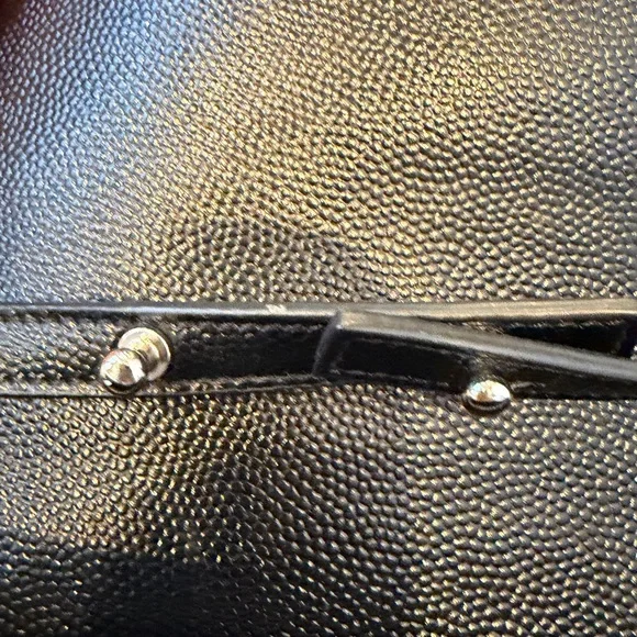 100% Authentic YSL CLASSIC CASSANDRE CHAIN WALLET IN GRAIN DE POUDRE LEATHER - Picture 6 of 9